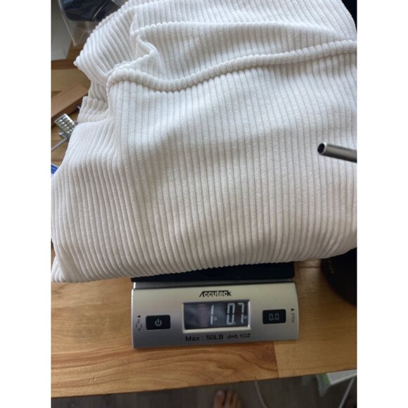 Stoosh Western Fringe Corduroy Jacket Sz L Ivory Cropped Coastal Cowgirl Rodeo - Picture 7 of 8